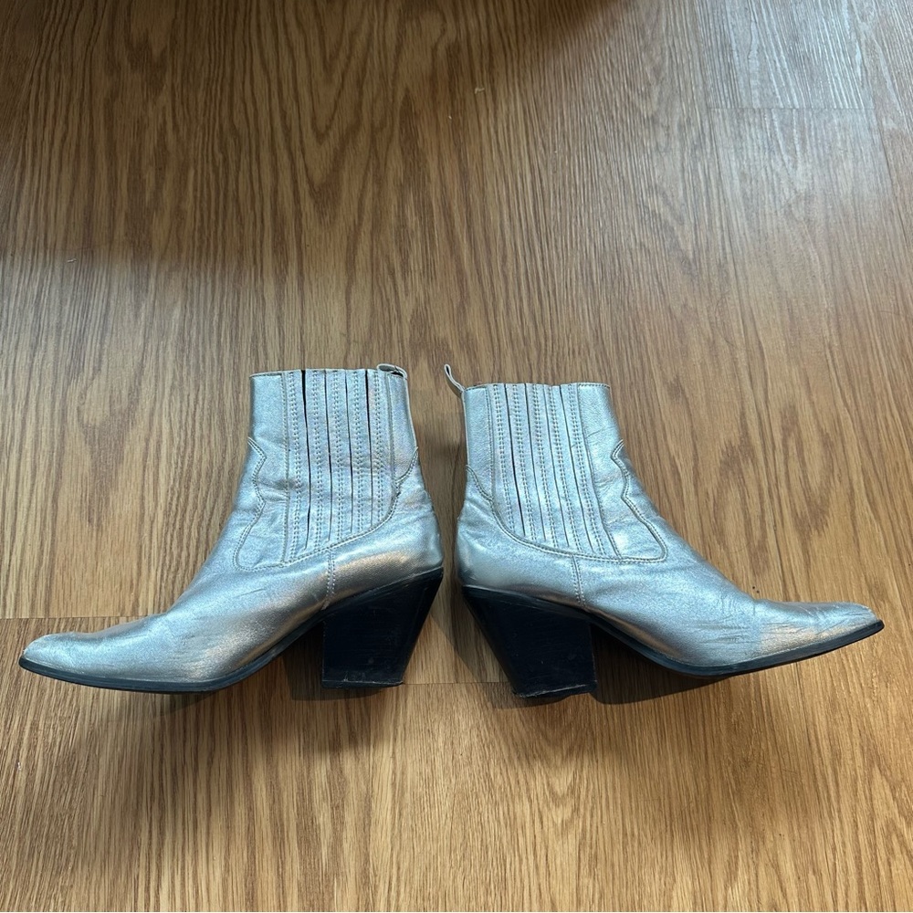 AQUA Womens Silver Cowboy Boot